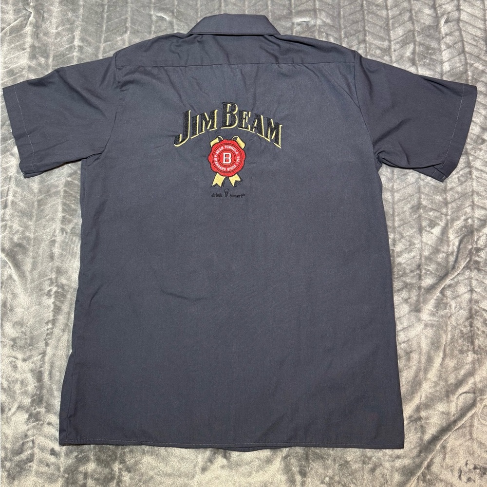 Dickies Men’s Jim Beam Short Sleeve Work Shirt - Gray